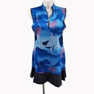 Callaway Womens XL Golf Dress Sleeveless Opti Dri UPF 50 Stretch Zip Neck NEW